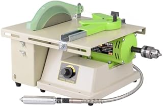 Rock Polishing Buffer Machine, 1380W Multifunction Mini Table Saw, 500-7000r/min Professional Jewelry Polisher with Tool Accessories Set