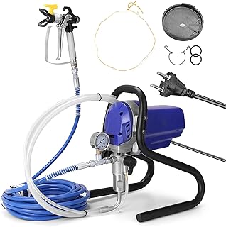 Airless Sprayer Electric Paint Spraying Machine, High Pressure Wall Paint Sprayer with Pressure Gauge, Professional Paint Spray Gun