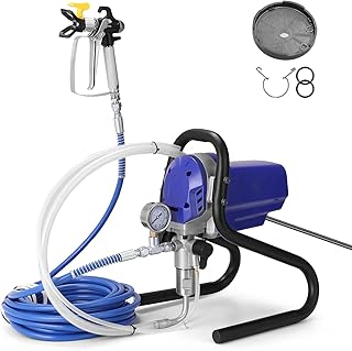 750W Electric Paint Spraying Machine, Airless Wall Paint Sprayer, w/Hose,1.2L/min Paint Spray Gun for Home Exterior Interior