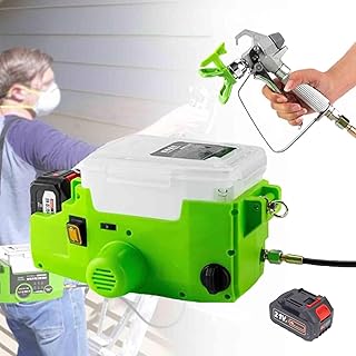 Backpack Airless Paint Sprayer, Rechargeable Cordless Backpack Paint Sprayer with 5000mAh Batteries, 1.7L Capacity, 6 Speeds and Shoulder Strap (1Battery)