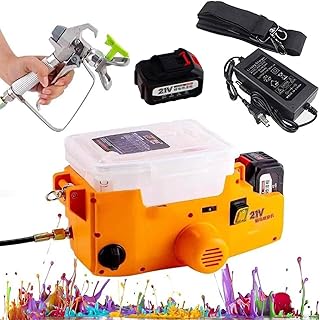 Backpack Airless Paint Sprayer, 15Mpa High Voltage Portable Airless Paint Sprayer, with 1.5m Hose, 6 Gear Speed Adjustable (1Battery)