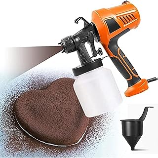 500W Electric Spray Painting Gun,Handheld Baking Sandblasting Machine,DIY Car Airbrush Coloring Spray Gun,Anti-Touch Design Switch,for Cabinet Garden (B)