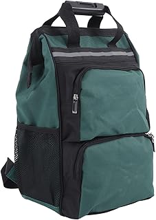 Tool Bag Backpack, Heavy Duty Canvas, Multi Compartment Storage, Large Capacity for Electrician and Plumber (48cm / 18.9in Height)