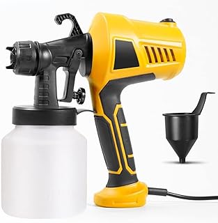 Portable High Pressure Paint Spray Gun 500W Electric Paint Sprayer with 5 Nozzles, 700ml Paint Container Automatic Spray Gun