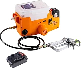 Backpack Airless Sprayer - Cordless Electric Spray Gun with Lithium Battery for High-Pressure Paint Spraying Machine, 1.7L Capacity, 6-Speed Adjustable (Orange)