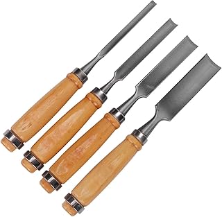 Vaguelly Wood Carving Chisel Set 4pcs Hand Carving Chisels Wood Gouge Carpenter Tools for Woodworking Craftsmanship