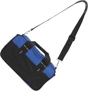 Multifunctional Electrician Repair Tool Bag with Zipper Canvas Utility Pouch, Large Capacity Crossbody Tote Bag with Shoulder Strap for Maintenance and Construction Use
