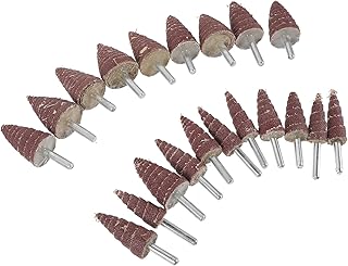 20pcs Cone Flap Wheel Grinding Heads Set with Shank, Assorted Sandpaper Abrasive Wheels for Rotary Tools, Electric Sanding Accessories for Detail Grinding and Polishing