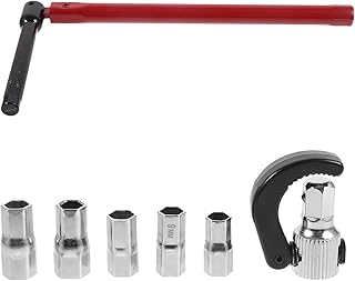 Multifunctional Adjustable Faucet Sink Wrench Set, Double-ended Bathroom Plumbing Spanner for Faucet Repair and Sink Pipe Disassembly, Red Hand Tool for Home Maintenance