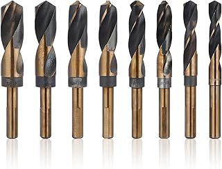 Cabilock 8pcs Straight Shank Metal Twisted Drill Bit Set in Aluminum Case for Steel, Wood, and Plastic Drilling with Precision Spiral Design