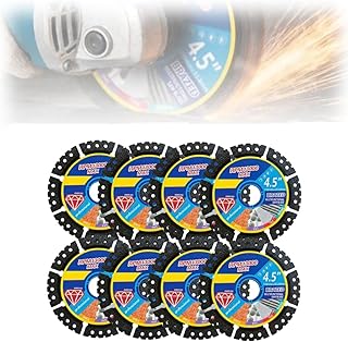 4.5 Multi-Purpose Saw Blades, 2026 Stainless Steel Welded Outer Diamond Sand, Angle Grinder Discs Tools & Home Improvement, Diamond Grinding Wheel for Cutting Tiles Concrete Steel (8pcs)