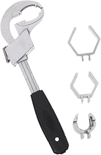 Adjustable Double-ended Plumbing Wrench for Tight Spaces, Universal Basin Faucet Sink Wrench with Short Handle, Multifunctional Bathroom Kitchen Repair Tool