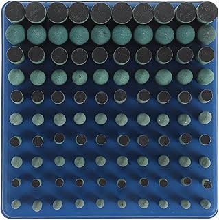 100pcs Green Rubber Grinding Tips Set, Mounted Abrasive Points for Rotary Tool Polishing and Angle Grinder Accessories, Industrial Sanding Bits for Metal and Wood Finishing