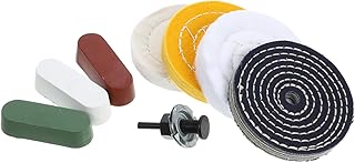 4-inch Buffing Polishing Wheel Set with Handle, Non-Woven Cloth Buffing Discs for Metal, Wood Carving, Jewelry Waxing, Industrial Polishing Kit for Rotary Tools and Angle Grinders