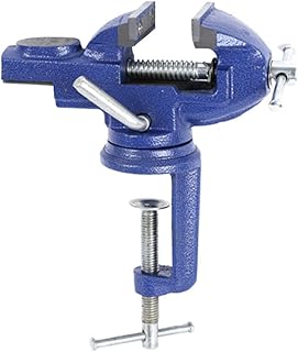 360 Degree Swivel Tabletop Clamp Vise 50mm Professional Bench Clamp for Woodworking Repair Teaching Fixed Workholding Tool