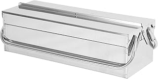 Cantilever Tool Box 2 Tier 3 Tray Stainless Steel Portable Expandable Tool Storage Box for Home Automotive