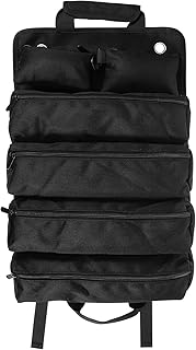 Large Roll up Tool Bag Organizer for Electricians and Carpenters Oxford Cloth Portable Tool Storage Pouch with Hanging and Handheld Design for Electrical and Hardware Use