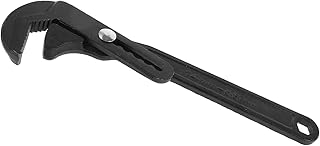 Adjustable Multi-function Plumber Wrench Large and Small Opening Faucet Tool Plumbing Spanner for Bathroom Sink Repair and Sprinkler Adjustment, Heavy Duty Black Hand Tool