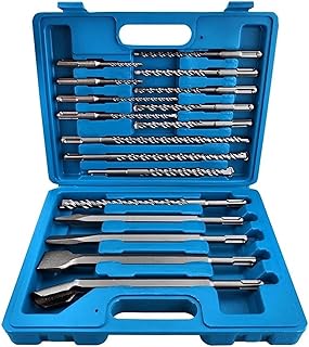 SDS Plus Drill Bit Set 17Pcs 110 160 200 250mm for Electric Hammer Concrete Wall Brick Block Masonry Drilling