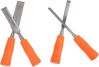4pcs Wood Chisels Set 6-24mm High Carbon Steel Woodcraft Carving Tools with Plastic Handles for DIY Wood Sculpting and Woodworking Hand Tools