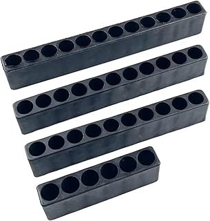 6/10/11/12 Holes Drill Bit Storage Case Screwdriver Head Holder Hex Shank Screwdriver Bit Holder for 6.35mm/ 1/4" Standard Bits(6 Holes)