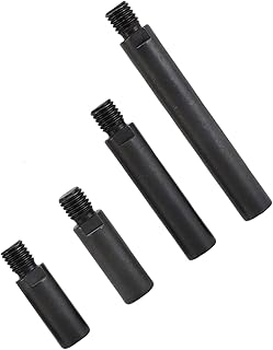 Eujgoov Angle Grinder Extension Pole, 5/8 11 Thread Stainless Steel Connecting Rod Set with Non Slip Grooves, for Car Polishing Machine Sanding Machine Grinding Wheel 50mm 70mm 100mm