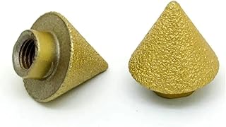 Diamond Beveling Chamfer Bit Set 3 Pcs M10/M14 Thread Diamond Beveling Chamfer Bit 38/50mm Cone Punching Expanding Drill Grinding Wheel Carve Polishing(38mm-M10)